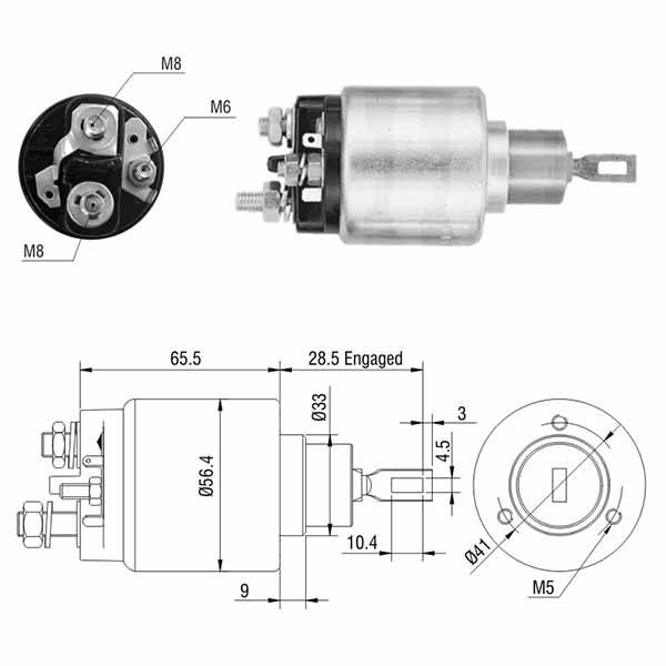 0473 Solenoide Porsche 911 3.4 Carrera/ 3.6/ Boxter 2.5/ Cayman 3.4 S