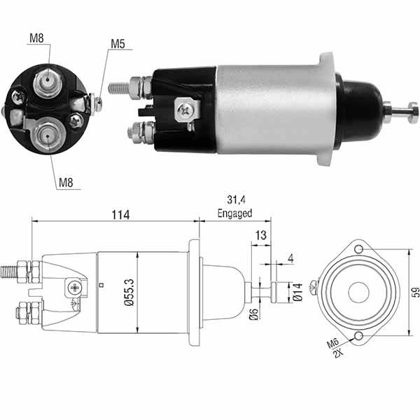2898 Solenoide Mitsubishi Fuso/ Truck/ Bus
