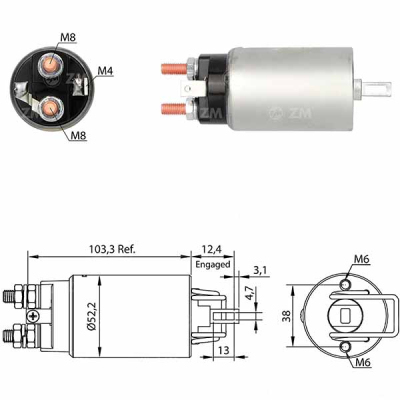 3982 Solenoide Isuzu ELF, NKR/ NPR/ NQR/ Nissan Cabstar 5.7