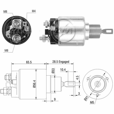 0778 Solenoide Mercedes Benz Clase E/ Clase S/ Alfa Romeo 90