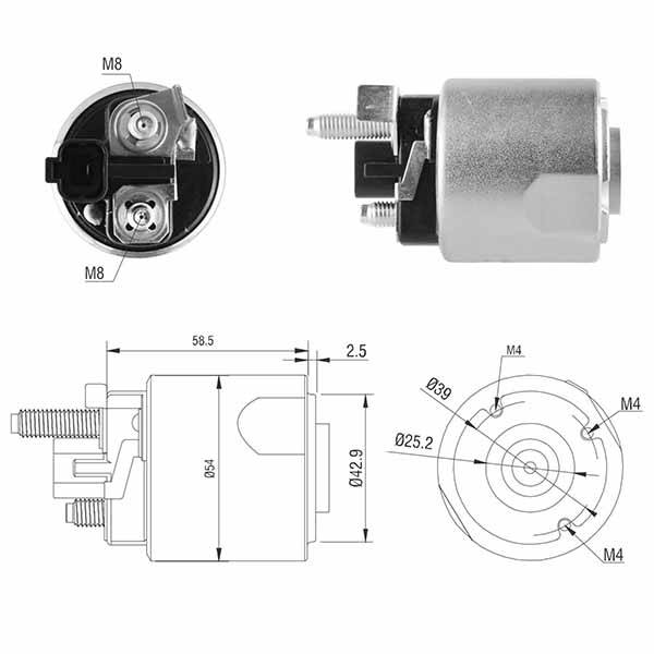4498 Solenoide Hyundai H1 2.5 CRDi