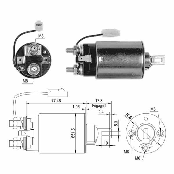 0693 Solenoide Mazda 323 1.3/ 1.5