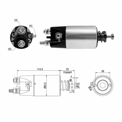 5897 Solenoide Autoelevadores Caterpillar/ Mitsubishi Fuso/ Fuso Canter