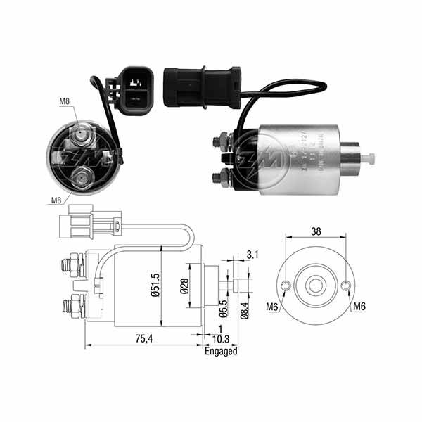 1792 Solenoide Nissan Pulsar 1.6