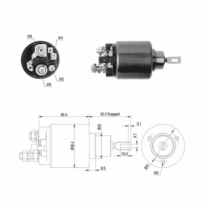 2571 Solenoide VW Santana/ Saveiro/ Passat/ Voyage 1.6
