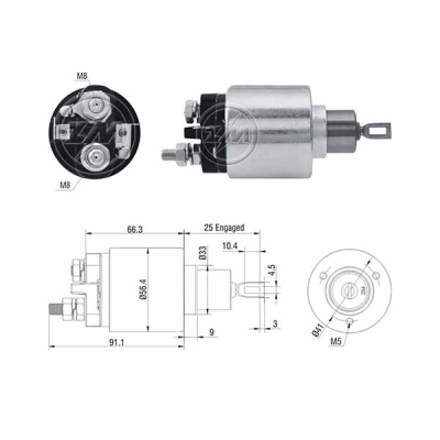 6773 Solenoide VW Gol/ Passat/ Audi A4/ A6 1.8 2.0