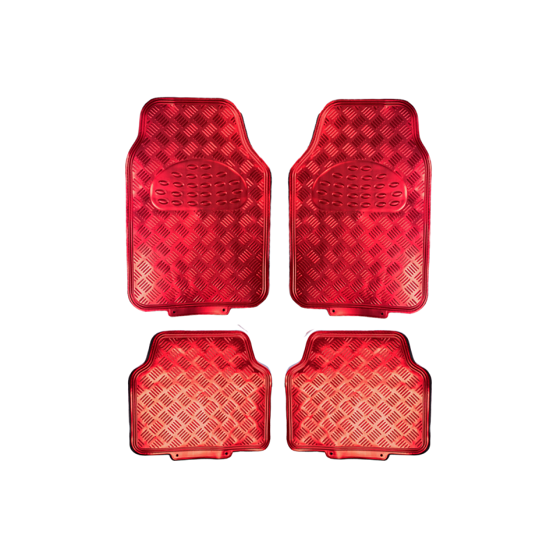 AL007 ALFOMBRA ALFOMBRA PVC ALUMINIO METALIZADA BRILLOSA 4 PIEZAS ROJO 7045.5 / 4245.5 CANTIDAD POR CAJA 6