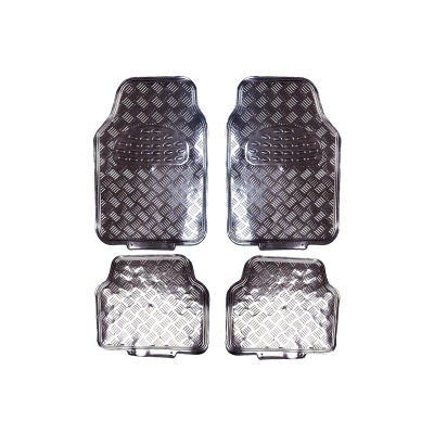 AL009 ALFOMBRA ALFOMBRA PVC ALUMINIO METALIZADA BRILLOSA 4 PIEZAS PLATEADO 7045.5 / 4245.5 CANTIDAD POR CAJA 6