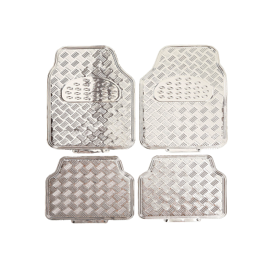 AL014 ALFOMBRA ALFOMBRA PVC ALUMINIO METALIZADA MATE 4 PIEZAS PLATEADO 7045.5 / 4245.5 CANTIDAD POR CAJA 6