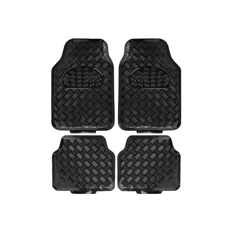 AL015 ALFOMBRA ALFOMBRA PVC ALUMINIO METALIZADA MATE 4 PIEZAS NEGRO 7045.5 / 4245.5 CANTIDAD POR CAJA 6