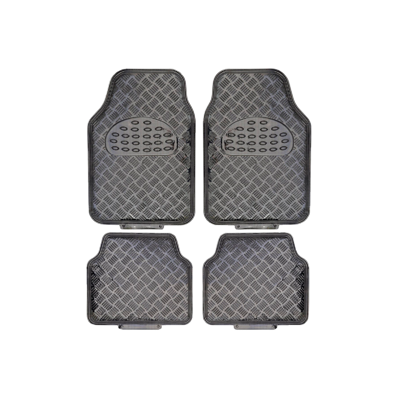 AL016 ALFOMBRA ALFOMBRA PVC ALUMINIO METALIZADA MATE 4 PIEZAS GRIS CARBON 7045.5 / 4245.5 CANTIDAD POR CAJA 6