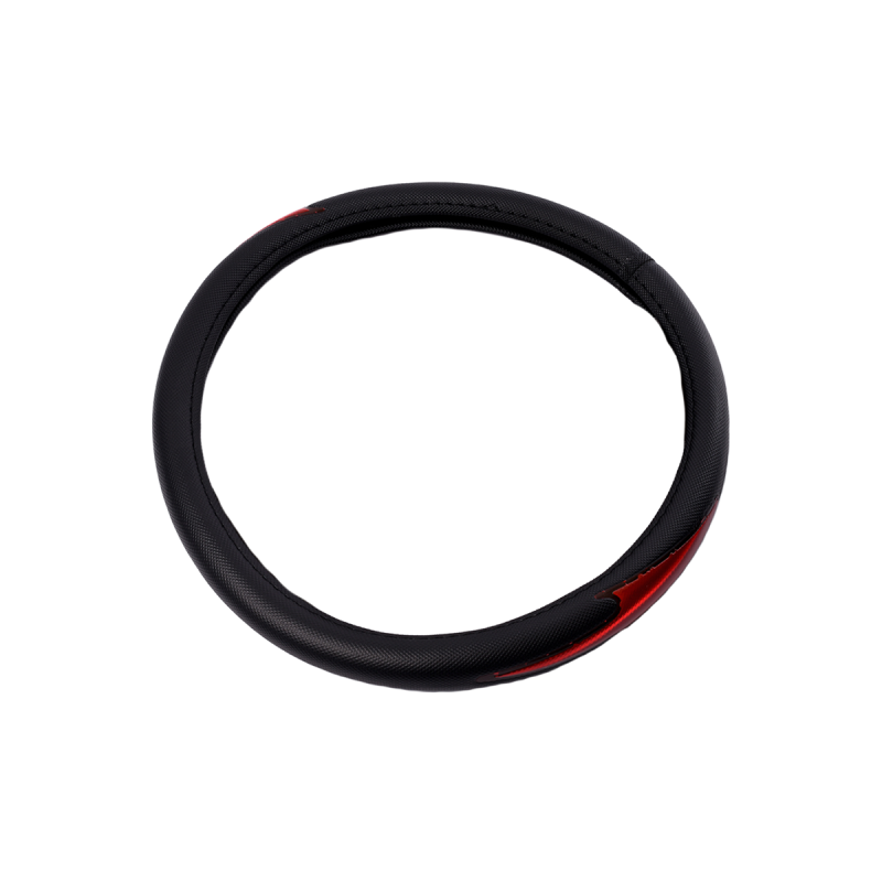 CV007 CUBRE VOLANTE CUBRE VOLANTE PVC 38CM CON REFLECTOR NEGRO / ROJO 387.5