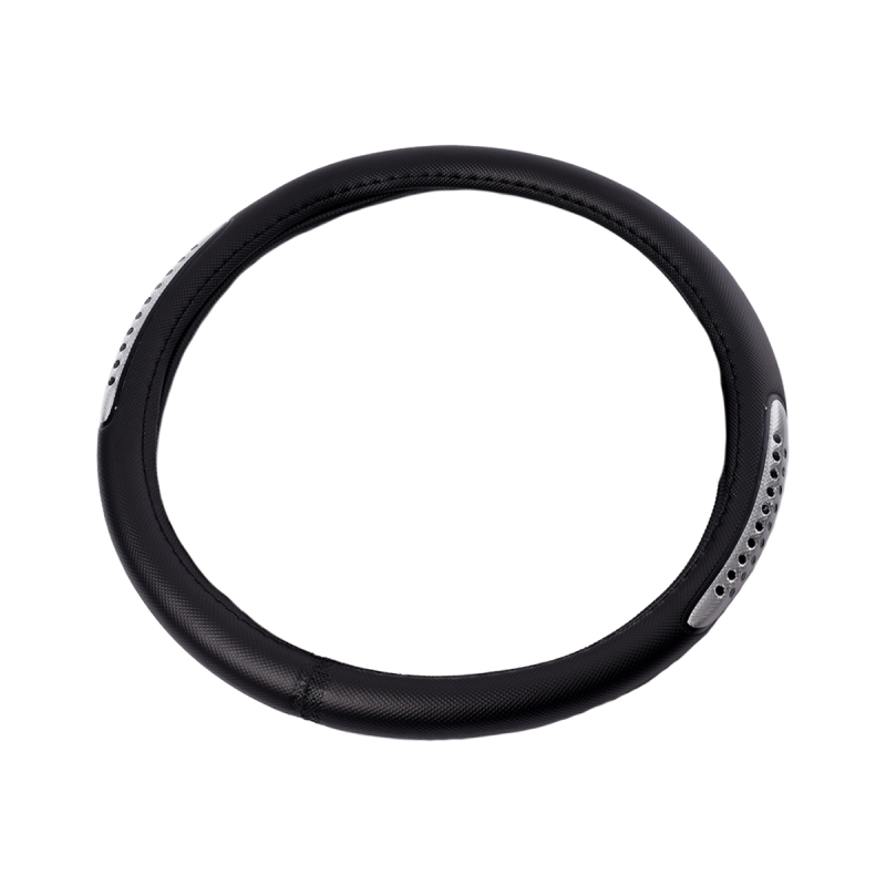 CV008 CUBRE VOLANTE CUBRE VOLANTE PVC 38CM CON REFLECTOR NEGRO / PLATEADO 387.5