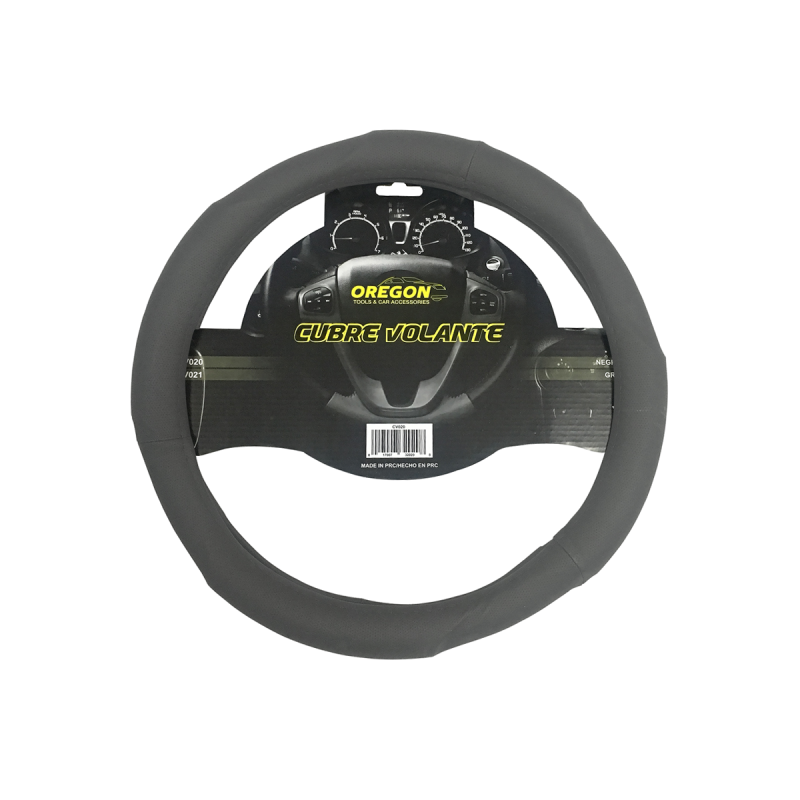 CV021 CUBRE VOLANTE CUBRE VOLANTE CUERO 38CM  GRIS 388.2 CANTIDAD POR CAJA 25