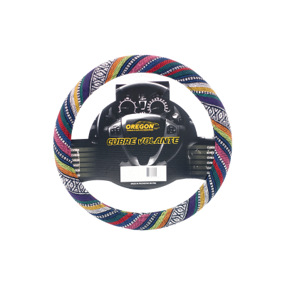 CV024 CUBRE VOLANTE HIPPIE CHIC TELA BORDADA 38CM X 8.2CM