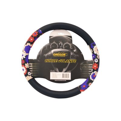 CV031 CUBRE VOLANTE NEGRO FLOREADO OVC 38CM X 8.2CM