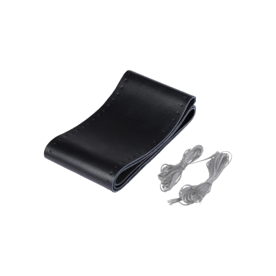 CV101 CUBRE VOLANTE CUBRE VOLANTE UNIVERSAL CON CUERINA PARA COSER NEGRO CON COSTURA BLANCA / CAJA POR 200 UN.