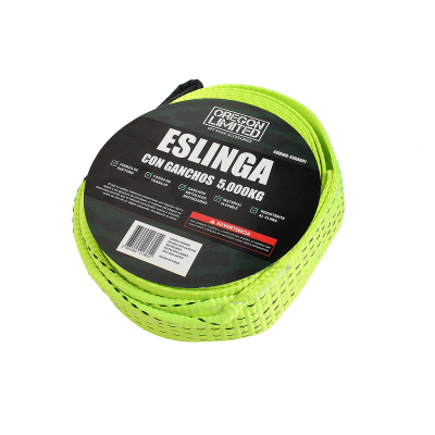 ESGA001 ESLINGA DE REMOLQUE 6 METROS DE LARGO X 5 CM DE ANCHO CAPACIDAD DE REMOLQUE 5000 KGS SIN GANCHO SIN GANCHO