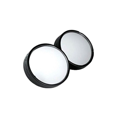 ESP001 JUEGO DE ESPEJOS PUNTO CIEGO 2 JUEGO DE ESPEJOS PUNTO CIEGO 2  REDONDO BORDE PLASTICO NEGRO PLATEADO UNIVERSAL 