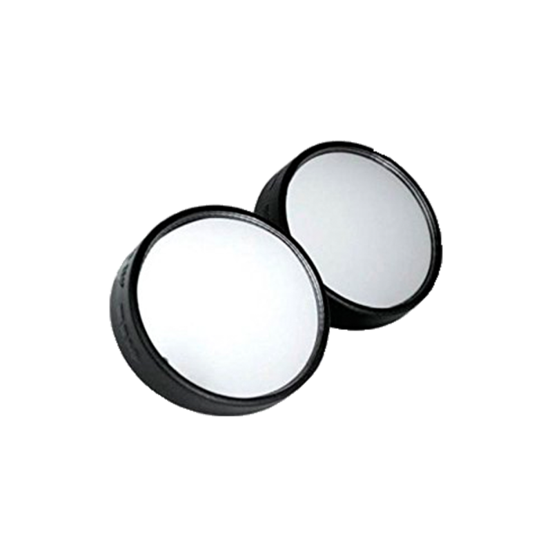 ESP001 JUEGO DE ESPEJOS PUNTO CIEGO 2 JUEGO DE ESPEJOS PUNTO CIEGO 2  REDONDO BORDE PLASTICO NEGRO PLATEADO UNIVERSAL