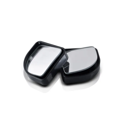 ESP005 JUEGO DE ESPEJOS PUNTO CIEGO 2 JUEGO DE ESPEJOS PUNTO CIEGO 2 X 2  MEDIALUNA BORDE PLASTICO NEGRO PLATEADO UNIVERSAL