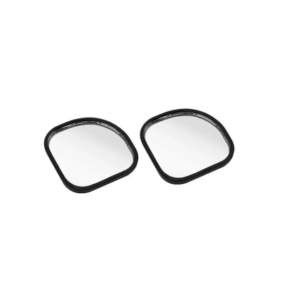 ESP008 ESPEJO PUNTO CIEGO 3 ESPEJO PUNTO CIEGO 3  SEMI CUADRADO BORDE PLASTICO NEGRO PLATEADO UNIVERSAL