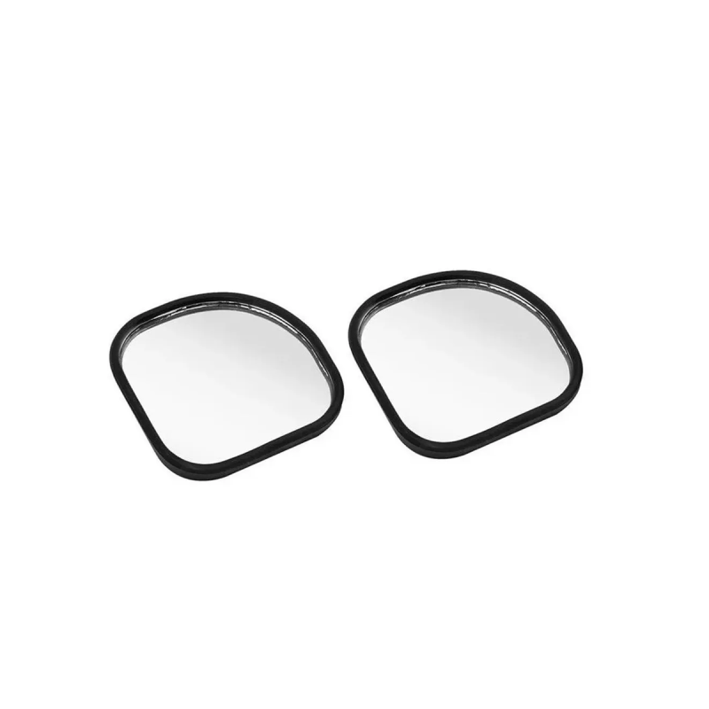 ESP008 ESPEJO PUNTO CIEGO 3 ESPEJO PUNTO CIEGO 3  SEMI CUADRADO BORDE PLASTICO NEGRO PLATEADO UNIVERSAL