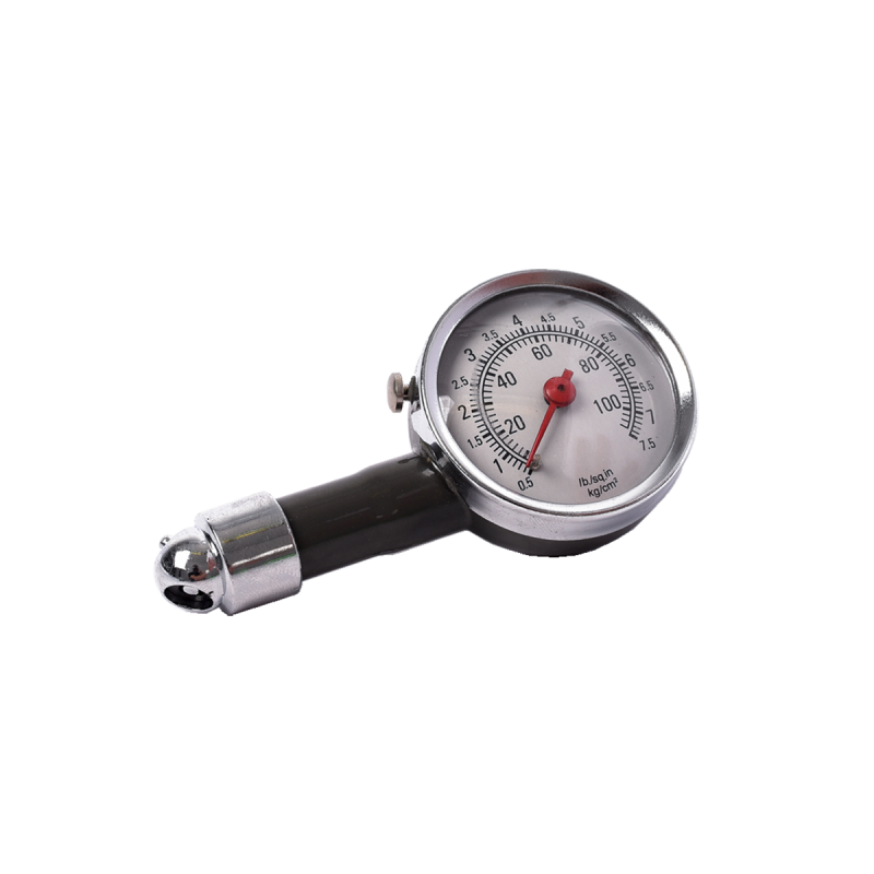 MED004 MEDIDOR DE PRESION MEDIDOR DE PRESION DE RUEDAS UNIVERSAL 10-100PSI PLATEADO UNIVERSAL CANTIDAD POR CAJA 100