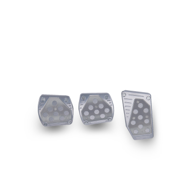 PE006 JUEG DE CUBRE PEDALES DEPORTIVO JUEG DE CUBRE PEDALES DEPORTIVO PLATEADO UNIVERSAL