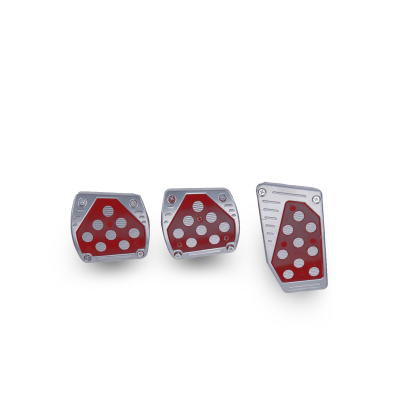 PE008 JUEG DE CUBRE PEDALES DEPORTIVO JUEG DE CUBRE PEDALES DEPORTIVO ROJO UNIVERSAL