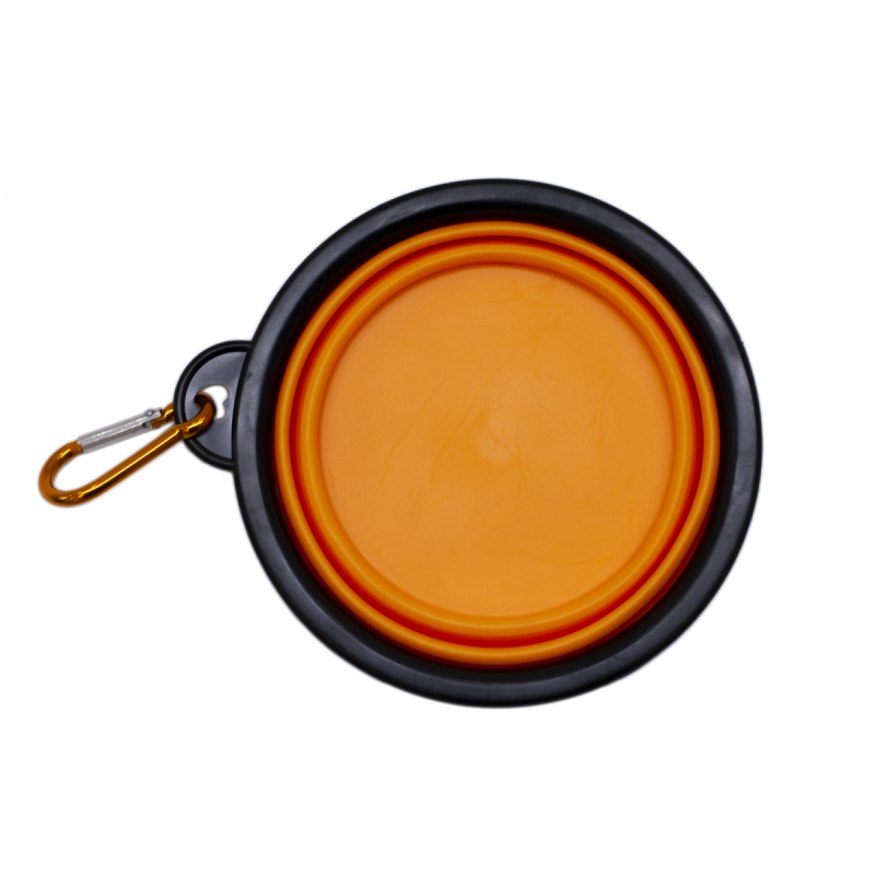 PET001ORAN BOWL MASCOTAS BOWL PARA MASCOTAS NARANJA CON GANCHO PELGABLE DIAMETRO 12.5 CM ALTURA 5 CM (LUEGO DE PLEGARSE 1 CM DE ALTURA)