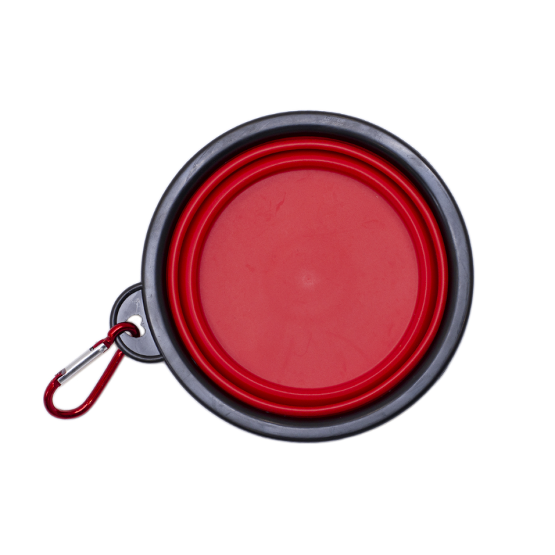 PET001RED BOWL MASCOTAS BOWL PARA MASCOTAS ROJO CON GANCHO PELGABLE DIAMETRO 12.5 CM ALTURA 5 CM (LUEGO DE PLEGARSE 1 CM DE ALTURA)