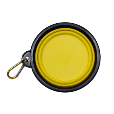 PET001YEW BOWL MASCOTAS BOWL PARA MASCOTAS AMARILLO CON GANCHO PELGABLE DIAMETRO 12.5 CM ALTURA 5 CM (LUEGO DE PLEGARSE 1 CM DE ALTURA)