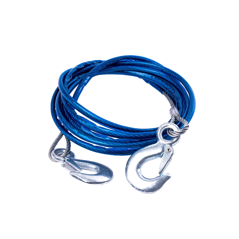TOW009 LINGA DE REMOLQUE LINGA DE ACERO METALICA 6MM X 4 METROS HASTA 1500KGS AZUL UNIVERSAL CANTIDAD POR CAJA 20