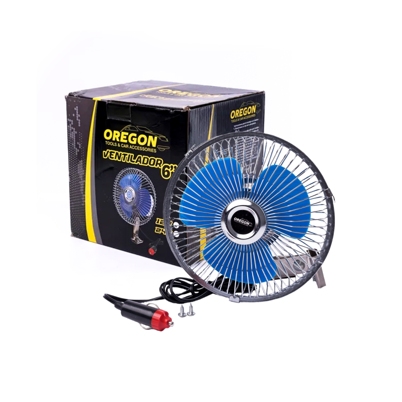 VENT001 VENTILADOR VENTILADOR METALICO 6 12V UNIVERSAL PLATEADO 6 DIAMETRO 180MM CANTIDAD POR CAJA 12