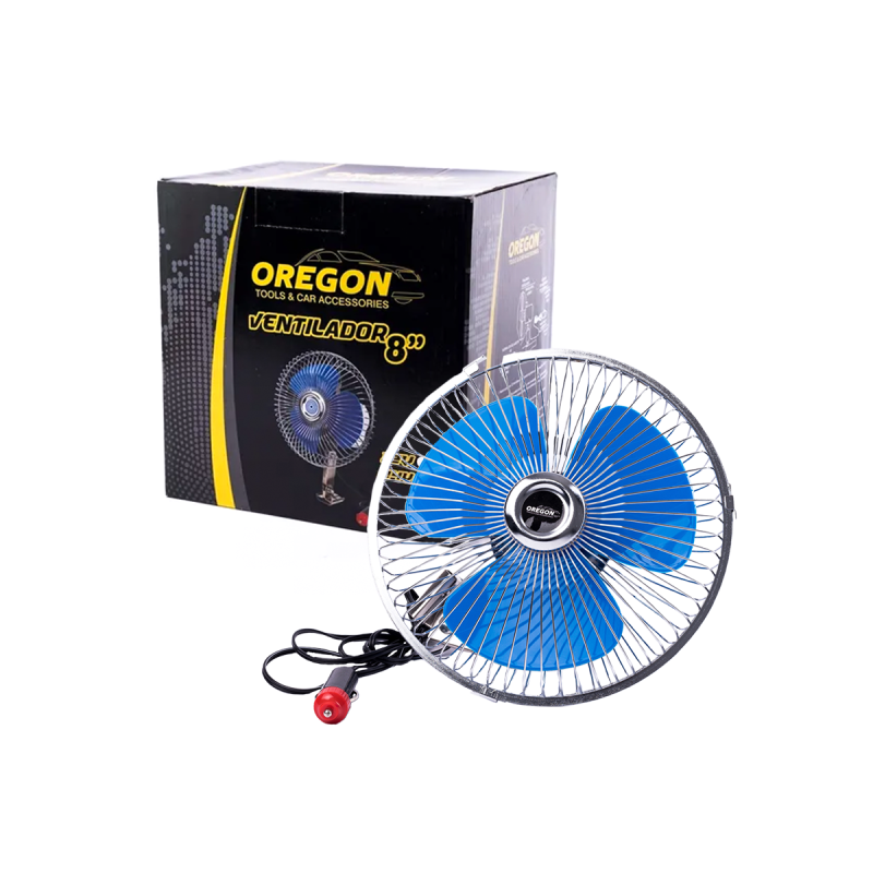 VENT003 VENTILADOR VENTILADOR METALICO 8 12V UNIVERSAL PLATEADO 8 DIAMETRO 220MM CANTIDAD POR CAJA 10