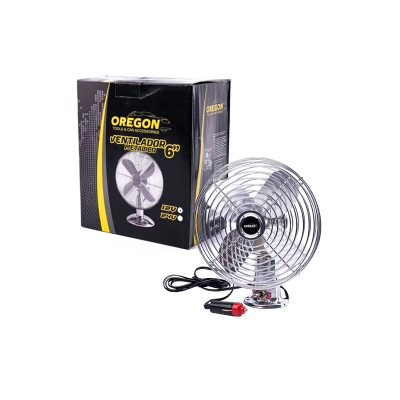 VENT009 VENTILADOR VENTILADOR METALICO 6 12V UNIVERSAL REFORZADO PLATEADO UNIVERSAL CANTIDAD POR CAJA 12
