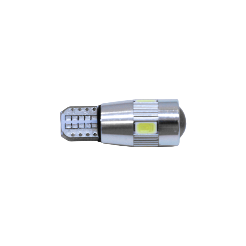 13961LUC6 LEDS CREE 2821 - T10 - W5W - COB 6 PUNTAS ULTRALED CON LUPA - BLANCO 24V