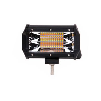 BAR36PLUSW+A OFF ROAD BARRA DE LED PLUS RECTA BARRA DE LED DE 72 WATTS CON DISPLAY 3030 SMD ILMUNIACION  - 13.5 CM DE LARGO COLOR BLANCO + AMBAR - CARCAZA DE AL