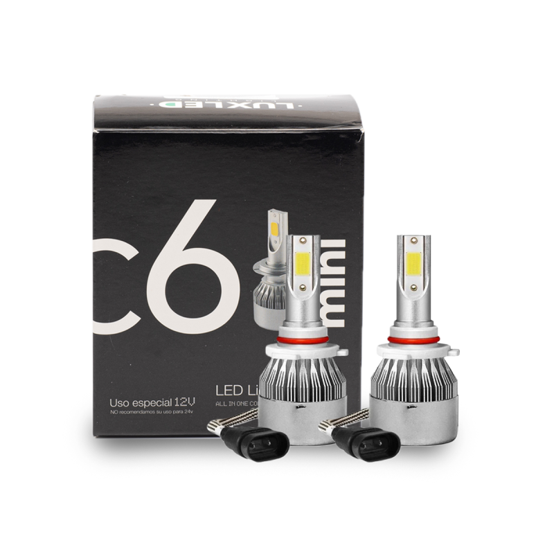C6MINI9006 OFF ROAD KIT DE LED C6 MINI SIN COOLER 9006 6 GEN 20000LM CHIP COB 12V SIN COOLER