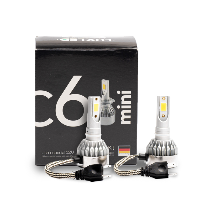C6MINI-H7 OFF ROAD KIT DE LED C6 MINI SIN COOLER H7 6 GEN 20000LM CHIP COB 12V SIN COOLER