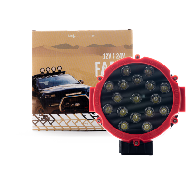 CIRULAR 54 WATTS (18 LED  3 WATTS) COLOR BLANCO 12V / 24V - HAZ DE LUZ SPOT -