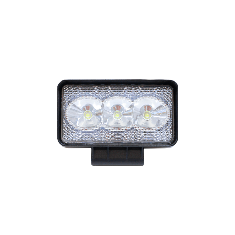 DJ5900BLA OFF ROAD FARO DE LED UNIVERSAL RECTANGULAR 9 WATTS (3 LED  3 WATTS) COLOR BLANCO 12V / 24V - HAZ DE LUZ SPOT