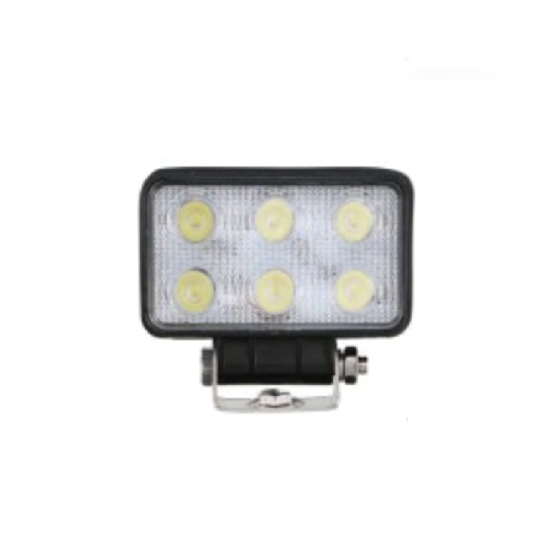DJ5910BLALA OFF ROAD FARO DE LED UNIVERSAL RECTANGULAR 18 WATTS (6 LED  3 WATTS) COLOR BLANCO 12V / 24V - HAZ DE LUZ SPOT -