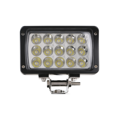 DJ5920BLALA OFF ROAD FARO DE LED UNIVERSAL RECTANGULAR 45 WATTS (15 LED  3 WATTS) COLOR BLANCO 12V / 24V  - HAZ DE LUZ SPOT -
