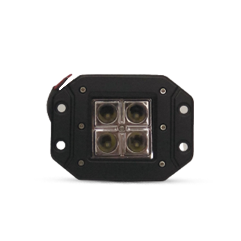 DJ5960BLALA OFF ROAD FARO DE LED UNIVERSAL RECTANGULAR 12 WATTS (4 LED  3 WATTS) COLOR BLANCO 12V / 24V - HAZ DE LUZ SPOT -