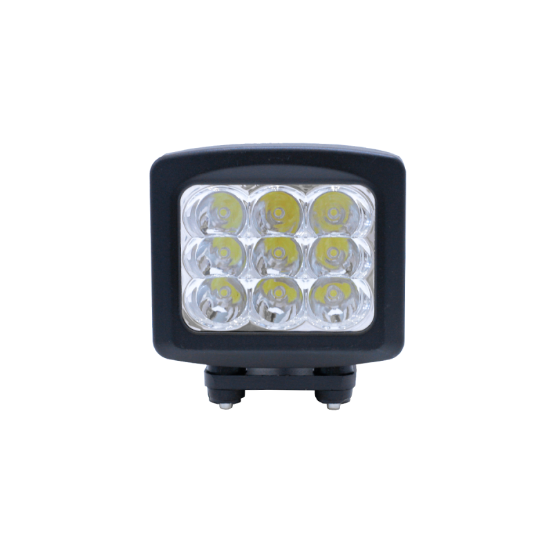 DJ5990BLALA OFF ROAD FARO DE LED UNIVERSAL CUADRADO 90 WATTS (9 LED  10 WATTS) COLOR BLANCO 12V / 24V - HAZ DE LUZ SPOT -