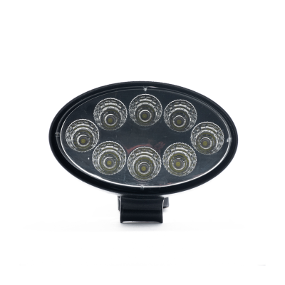 DJ6900BLA OFF ROAD FARO DE LED UNIVERSAL OVALADO 24 WATTS (8 LED  3 WATTS) COLOR BLANCO 12V / 24V - HAZ DE LUZ SPOT - 