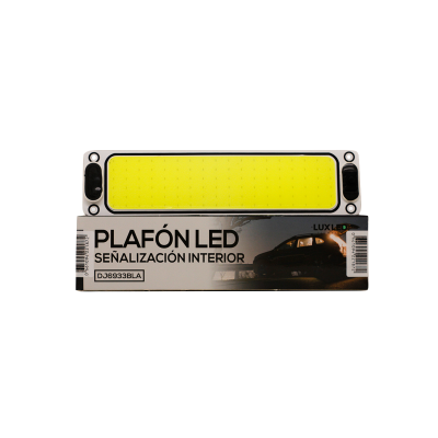 DJ6933BLA PLAFON LED JUEGO DE 2 UNIDADES DE PLAFONES LED CON TECLA ON / OFF 12V - 24V PEGAMENTO AUTOADHESIVO 25CM X 6 CM 108 LED COB 10 WATTS