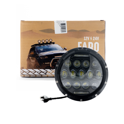DJ6935BLA OFF ROAD FARO DE LED UNIVERSAL REDONDO 7 USO IDEAL JEEP WRANGLER - RENEGADE /  MOTO HARLEY DAVIDSON - ROYAL ENFIELD CON KIT DE INSTALACION INCLUIDO Y 